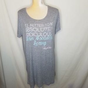Marilyn Monroe Large Quote sleepwear top